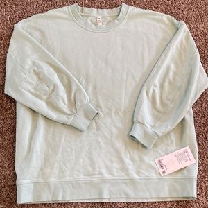 lululemon perfectly oversized crew delicate mint size 16